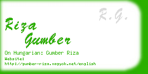 riza gumber business card